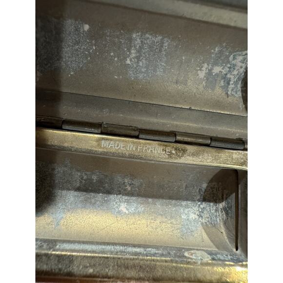 Vintage Eiffel Tower Powder Compact Tortoise Made In France Art Deco w Mirror - Picture 8 of 10